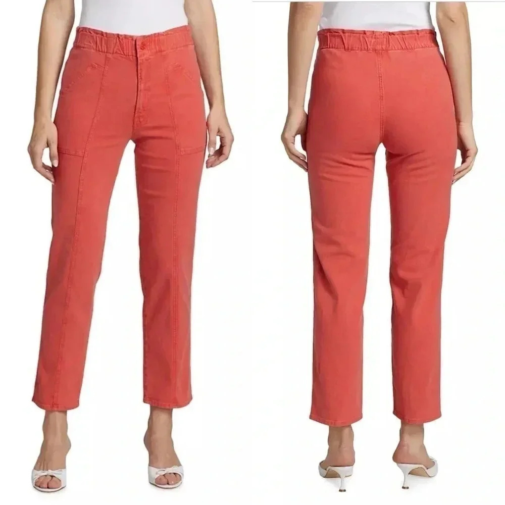 MOTHER The Springy High-Rise Ankle in Coral Size 26